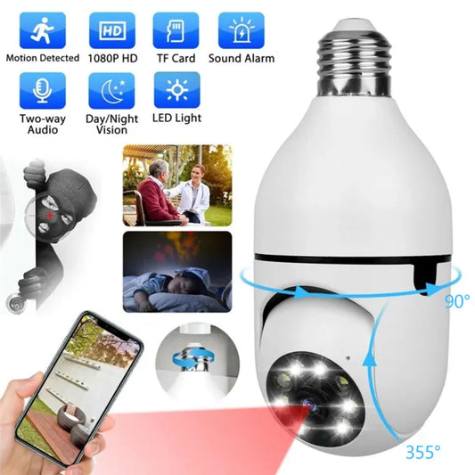 E27 Bulb Rotating Camera:360° Rotating Camera