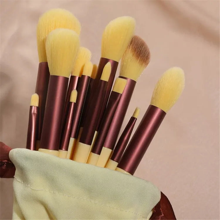 WANTER 13 PCS MAKEUP BRUSH SET SOFT HAIR LOOSE POWDER EYESHADOW CONCEALER CONTOUR EYELINER