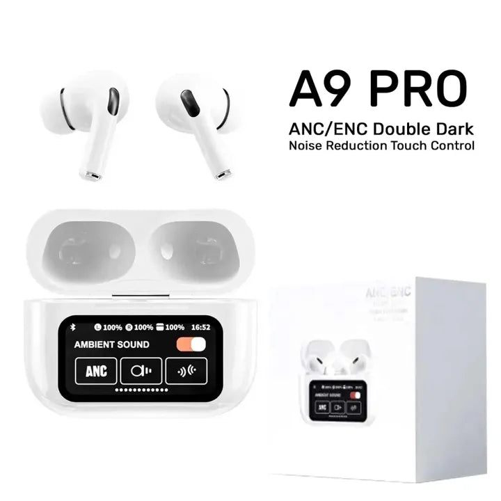 A9 Pro LCD Touch Screen Earbuds - (IMPORTED)